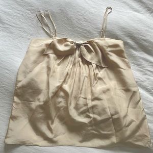 Never worn gorgeous 100% silk champagne cami
